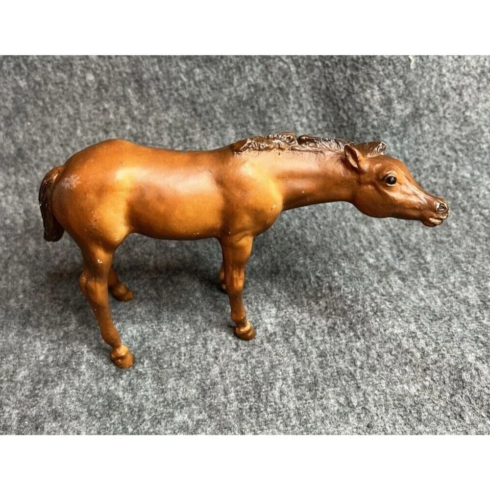 Vintage Breyer #3155 Thoroughbred Mare & Suckling Foal Set Dark Variation Horse